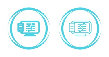 bilgisayar ayarlama vektör simgeleri