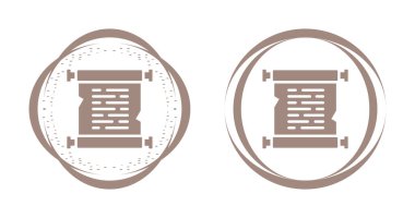 parşömen kaydırma web simgesi vektör çizimi