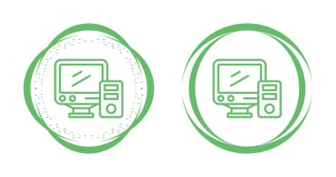 Bilgisayar simgesi. Beyaz arkaplanda vektör illüstrasyonu 