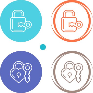 asma kilit simgesi seti, güvenlik işareti beyaz arkaplanda izole edildi. 