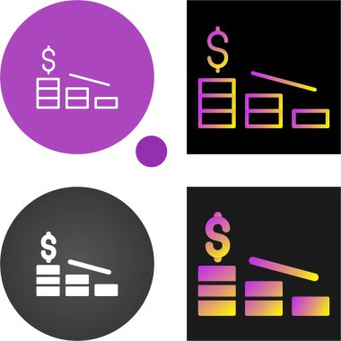 Diyagram grafik simgesi. Finansal tablo. Beyaz arkaplanda iş işareti izole edildi