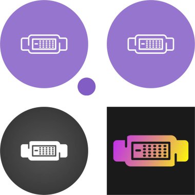 Renkli arkaplanlar için Vga bağlantı simgeleri ayarlandı