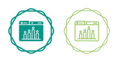 Diyagram grafik simgesi. Finansal tablo. Beyaz arkaplanda iş işareti izole edildi
