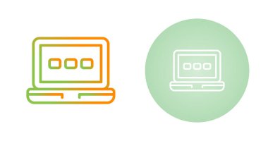 Minimalist ve modern tasarımı olan basit dizüstü bilgisayar vektörü