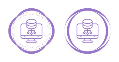 Veritabanı Yönetiminin vektör çizimi modern simgeler 