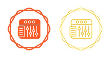 Dairesel çerçeveler içinde dijital ses karıştırıcı simgeleri