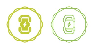 Showing electric car icons in circles