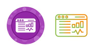 Grafikleri ve grafikleri gösteren renkli web analiz simgeleri