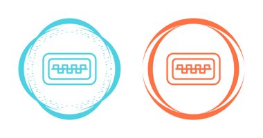 Beyaz arkaplan üzerindeki usb girdi simgeleri kümesi, vektör illüstrasyonu