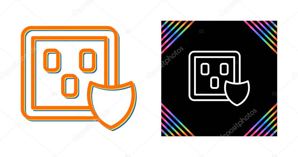 Surge Protector line icons set. Power Strip vector graphics