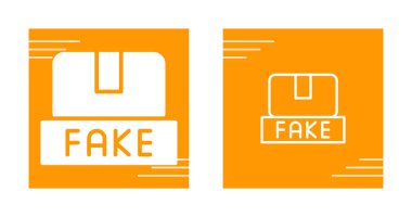 Showing fake product labels and icons