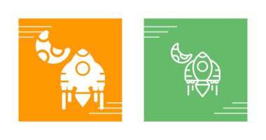 Illustrating rockets flying through space