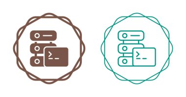 Modern Veri Merkezi simgesinin vektör illüstrasyonu     