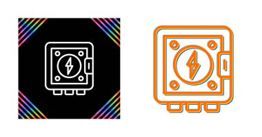 Elektrik panel simgelerinin vektör illüstrasyonu