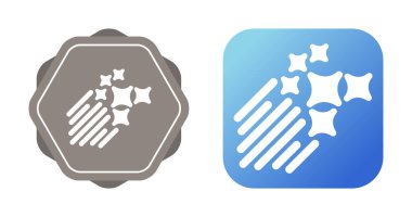 Parıldayan galaksi tozu. Uygulamalar için simgeler. 