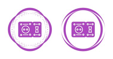 GFCI Outlet ağ simgeleri seti, vektör illüstrasyonu