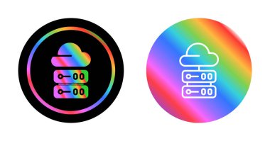 Bulut Sunucusu Simgesi Vektörü. Özet çizimi