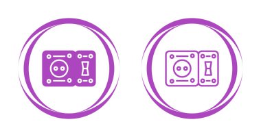 GFCI Outlet ağ simgeleri seti, vektör illüstrasyonu