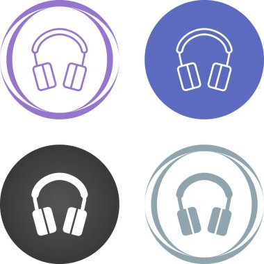 kulaklık simgeleri web illüstrasyonunu ayarlar