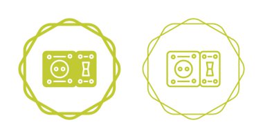 GFCI Outlet ağ simgeleri seti, vektör illüstrasyonu