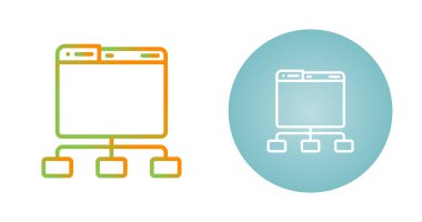 bilgisayar dizinleri ve ağ simgeleri, vektör illüstrasyonu  