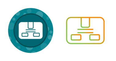 Basit satırlar içeren iki biçimlendirilmiş paket simgesi