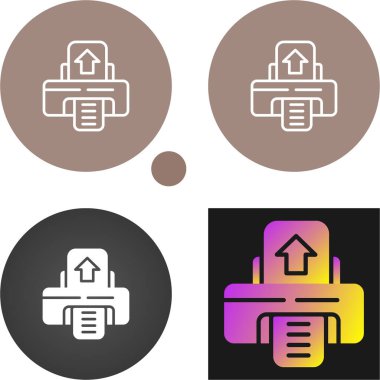 yazıcı vektörü simgeleri basit illüstrasyon