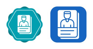 Illustrating contact card icons