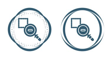 Beyaz arkaplanda kare olan dairelerdeki eksi simgeler, vektör illüzyonu 