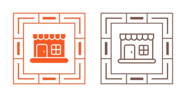 Showing two store icons in different colors