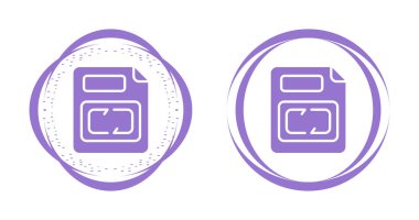 Dairesel sınırları olan mor belge simgeleri