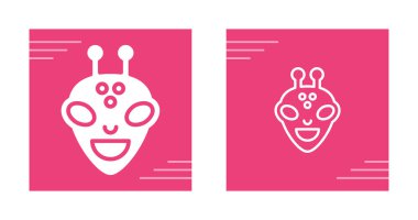 Uzaylı ikonu. özet vektör biçimi