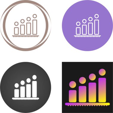 İş grafiği simgesi. Finansal tablo. Beyaz arkaplanda diyagram işareti izole edildi