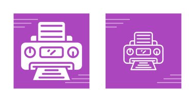 Yazıcı simgesi beyaz arkaplanda izole edildi