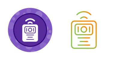 Kablosuz sinyal çizgileri içeren dijital tanımlama simgeleri