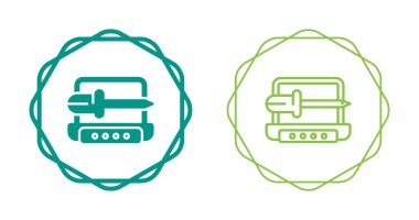 Showing two measuring tools icons