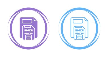 Kağıt belge simgesi. İzole edilmiş sembol. Beyaz arkaplanda vektör illüstrasyonu.