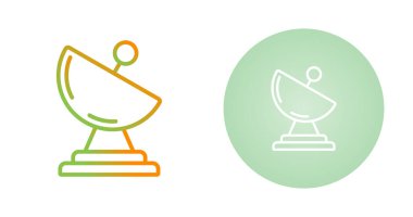 uydu anten simgeleri beyaz arkaplanda ayarlandı