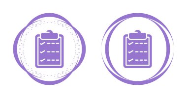 Kontrol listesi simgeleri ayarlandı. Web basit illüstrasyonu