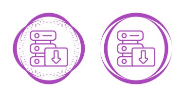 Sunucu simgeleri ayarlandı, vektör illüstrasyonu