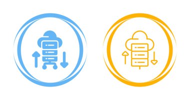 Web Sunucusu simgeleri vektör illüstrasyonunu ayarla 