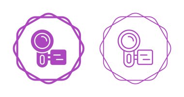 Video kamera düğmesi simgesi beyaz arkaplanda izole edildi.