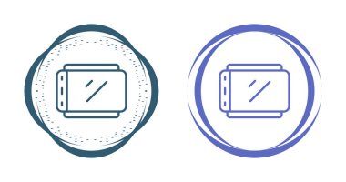 Dairesel çerçeveler içinde iki ana hatlı mikrodalga simgesi
