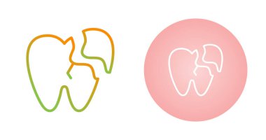 Diş sağlığı kliniği logo şablonu, diş simgesi, vektör illüstrasyonu