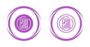 müzik listesi web simgesi vektör illüstrasyonu