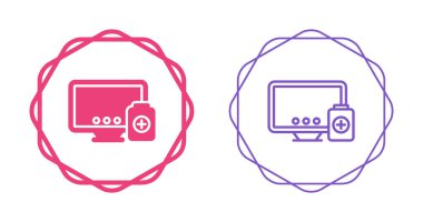 Bilgisayar İzleme Simgesi, Beyaz Arkaplanda İzole Edilmiş Gösterge İşareti, Vektör Resimleri 