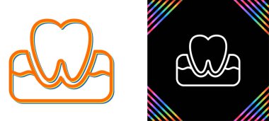 Diş simgesinin vektör tasarımı