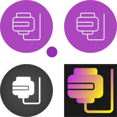 Magsafe Simgesi İnce Çizgi Sanat İşareti, Beyaz Arkaplanda İzole Edildi 