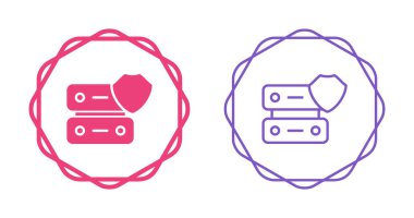 Güvenlik Kalkanları illüstrasyonlu düğmeler. Basit simgeler. 