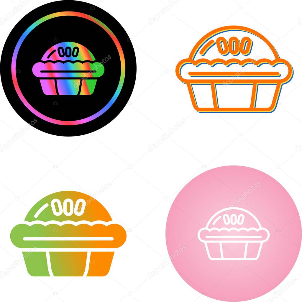 Set of baked pies on white background